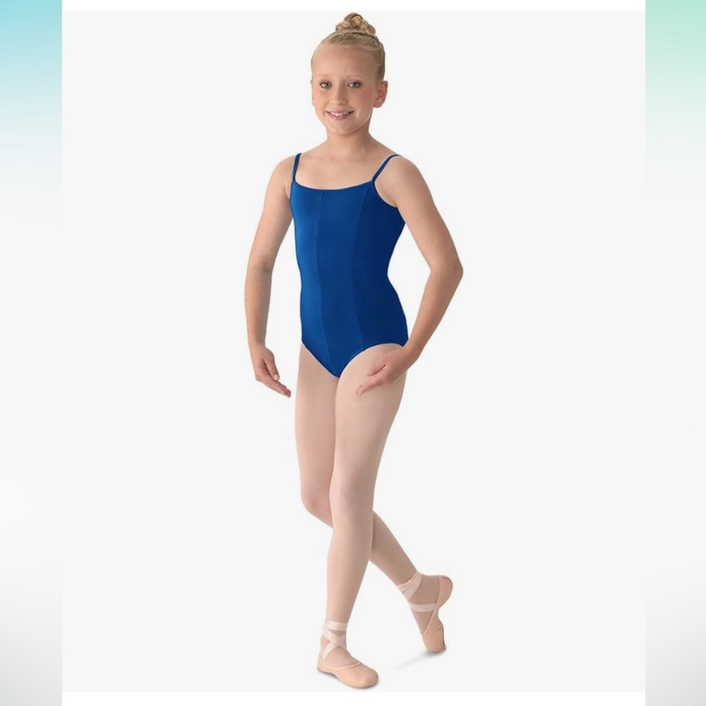 Mirella Girl's Princess Seam V-Front Camisole Dance Leotard